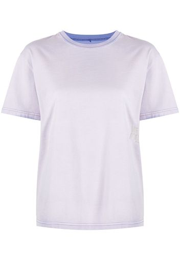 Alexander Wang T-shirt girocollo con logo goffrato - Viola