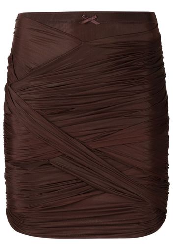 Alexander Wang ruched draped skirt - Marrone