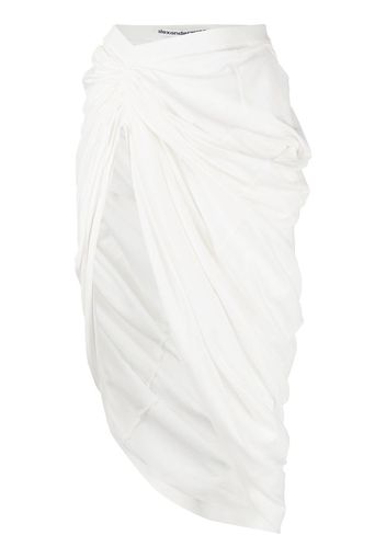 Alexander Wang asymmetric midi skirt - Bianco