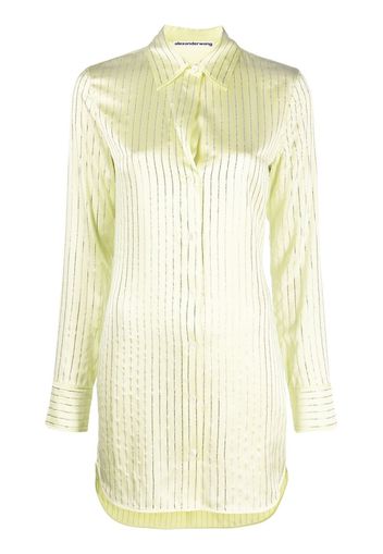 Alexander Wang crystal embellished shirtdress - Verde