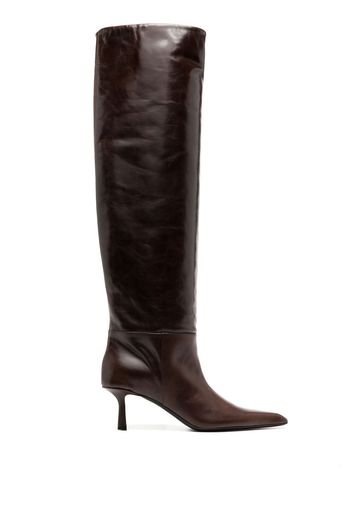 Alexander Wang pointed-toe knee-high boots - Marrone