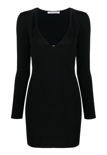 Alexander Wang layered-neckline detail dress - Nero