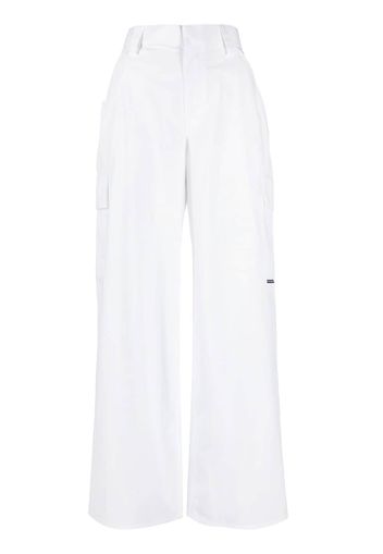 Alexander Wang high-waisted cotton cargo pants - Bianco