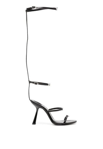 Alexander Wang 100mm crystal-embellished leather sandals - Nero