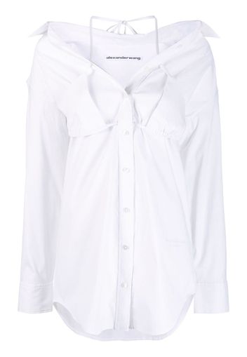 Alexander Wang layered bikini shirt - Bianco