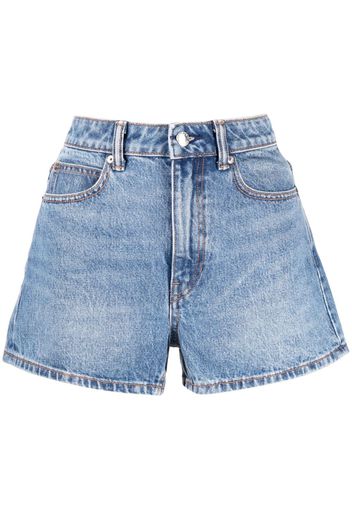 Alexander Wang Shorts denim a vita alta - Blu