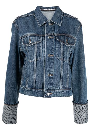 Alexander Wang Giacca denim con stampa - Blu