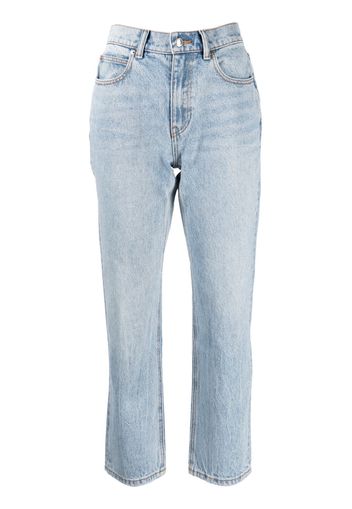 Alexander Wang Jeans crop a vita media - Blu