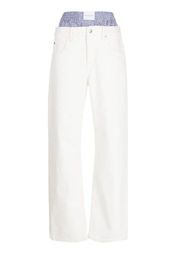 Alexander Wang straight-leg layered trousers - Bianco