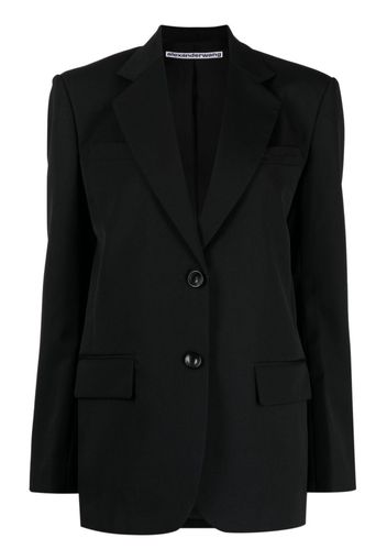 Alexander Wang single-breasted wool blazer - Nero