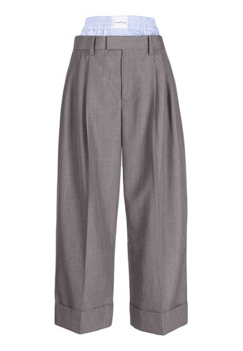 Alexander Wang layered tailored-cut trousers - Grigio