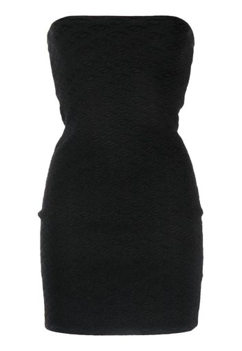 Alexander Wang monogram-jacquard strapless minidress - Nero