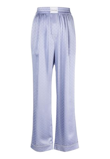 Alexander Wang silk-jacquard wide-leg trousers - Blu