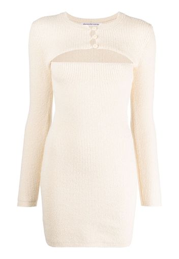 Alexander Wang cut-out knitted minidress - Toni neutri