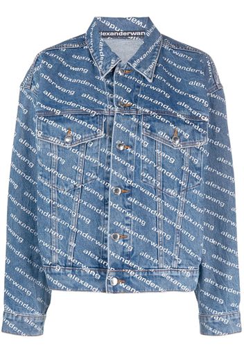 Alexander Wang Giacca denim con stampa - Blu