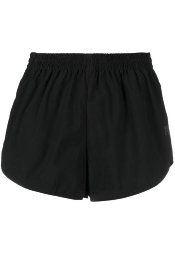 Alexander Wang logo-print track shorts - Nero