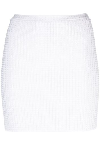 Alexander Wang crystal-embellished high-waist skirt - Bianco