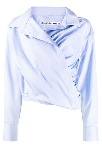 Alexander Wang wrap cotton shirt - Blu