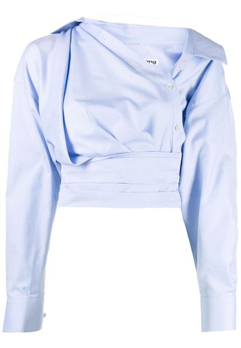 Alexander Wang wrap cotton shirt - Blu