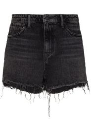 raw-hem denim shorts