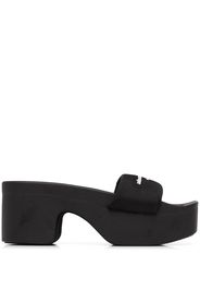 Alexander Wang Sandali slides con stampa - Nero