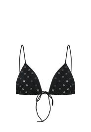 Alexander Wang crystal-embellished bikini top - Nero