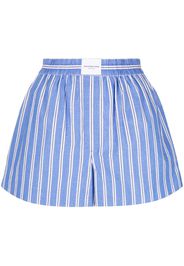 Alexander Wang logo-patch striped shorts - Blu