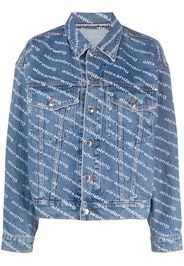 Alexander Wang Giacca denim con stampa - Blu