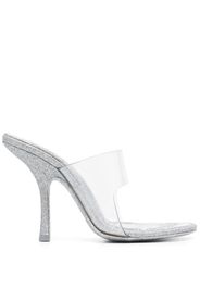 Alexander Wang Nudie 110mm glitered mules - Argento