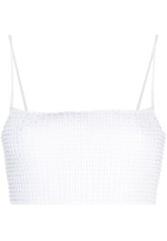 Alexander Wang crystal-embellished ribbed tank top - Bianco