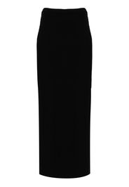 Alexander Wang logo-embossed cotton maxi skirt - Nero