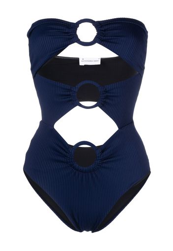 Alexandra Miro Anya ring-hardware cut-out swimsuit - Blu