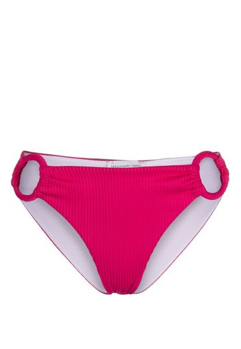 Alexandra Miro ring-detail ribbed bikini bottoms - Rosa