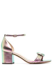 Alexandre Birman metallic-effect 65mm sandals - Verde