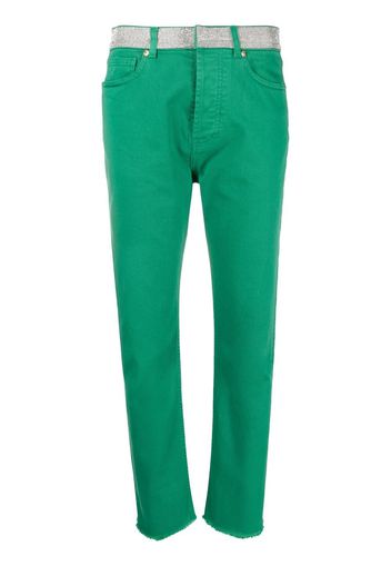 Alexandre Vauthier embellished-band jeans - Verde