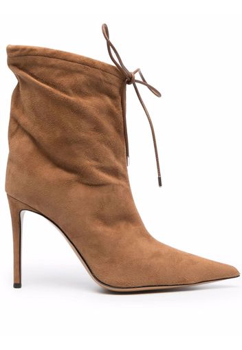 Alexandre Vauthier pointed lace-up boots - Toni neutri