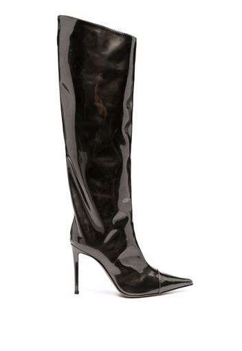 Alexandre Vauthier knee-high stiletto boots - Verde