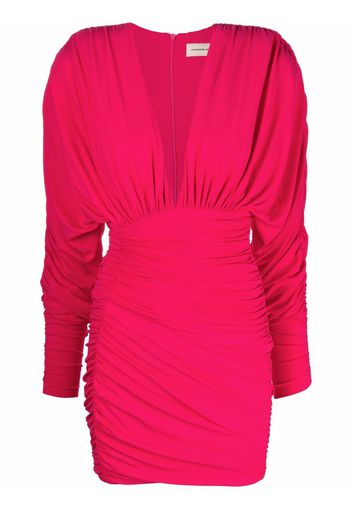 Alexandre Vauthier draped long-sleeve dress - Rosa