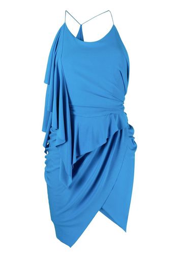 Alexandre Vauthier asymmetric draped-effect mini dress - Blu