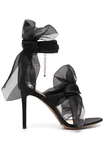 Alexandre Vauthier Sandali con cuoio Jacqueline - Nero