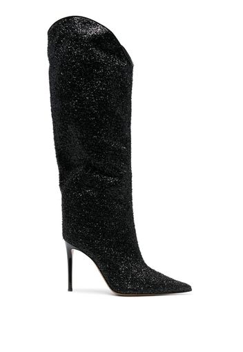 Alexandre Vauthier 110mm sequin knee-high boots - Nero