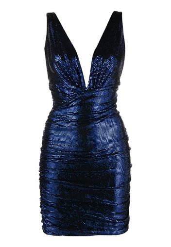 Alexandre Vauthier sequinned V-neck minidress - Blu