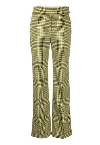 Alexandre Vauthier houndstooth-print flared trousers - Verde