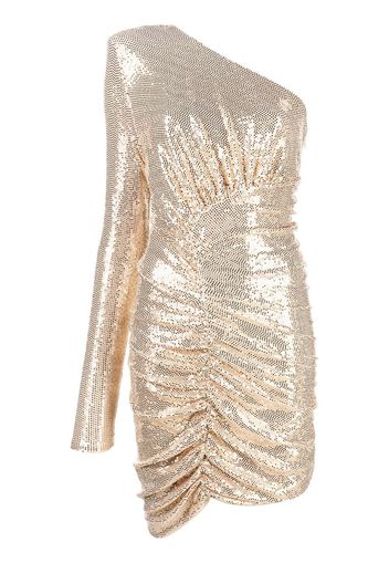 Alexandre Vauthier one-shoulder sequin mini dress - Toni neutri