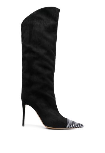 Alexandre Vauthier Bonny crystal-toe 110mm boots - Nero