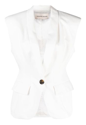 Alexandre Vauthier single-breasted cotton waistcoat - Bianco