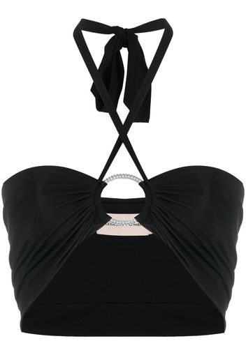 Alexandre Vauthier Top crop con decorazione - Nero