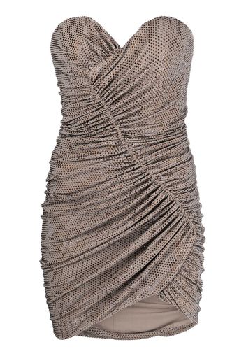 Alexandre Vauthier strass-embellished strapless minidress - Grigio