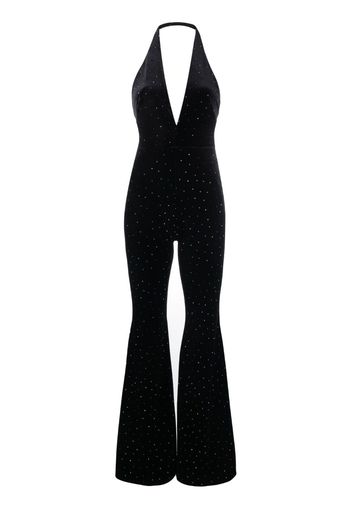 Alexandre Vauthier ALEXANDRE V ALLINONE JMPSUIT PLNG NCK SLVLSS FLRD TRS POLY - Nero