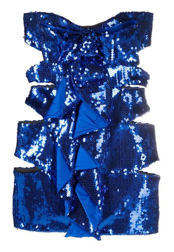 Alexandre Vauthier sequinned strapless minidress - Blu